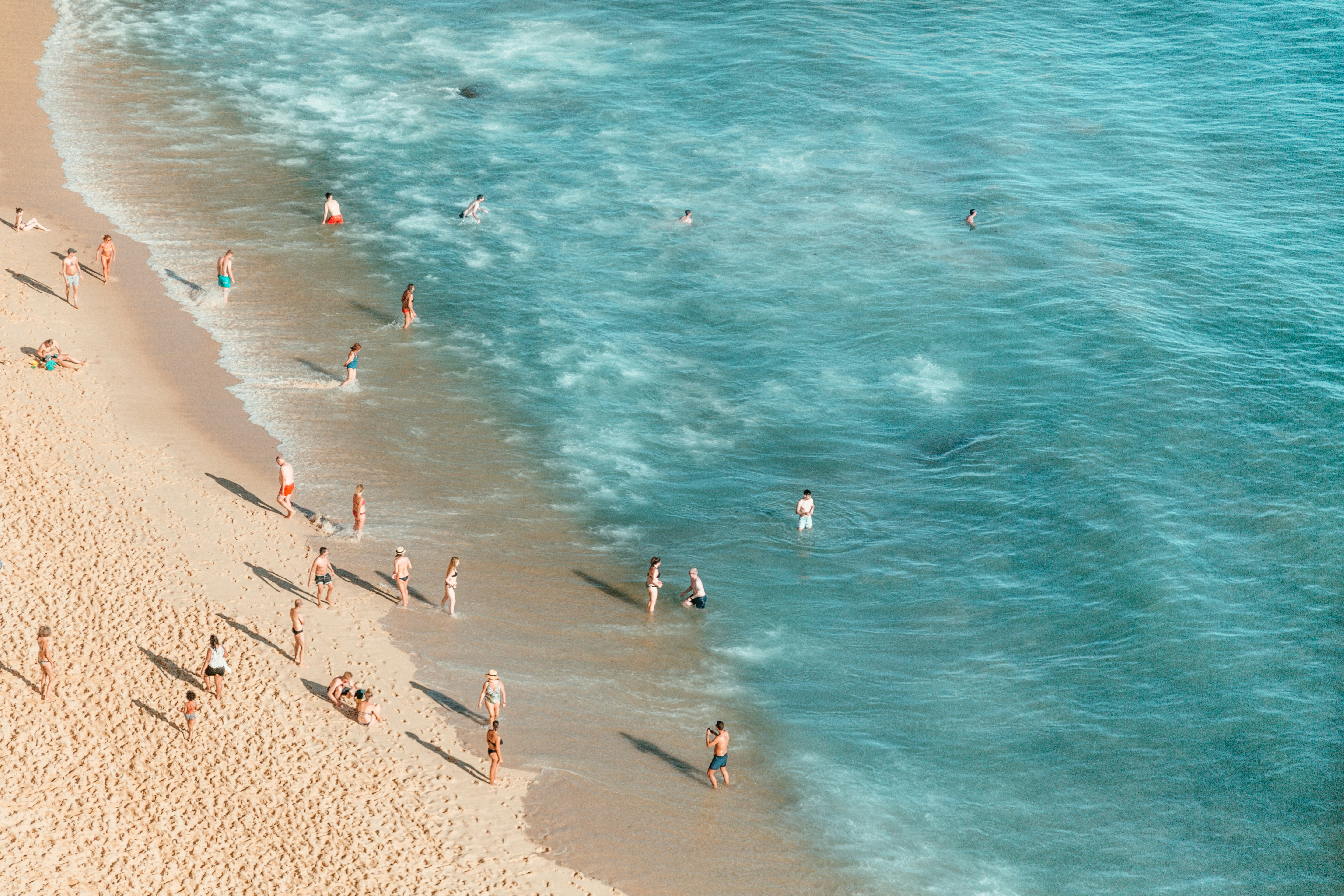Aerial View of Crowded Beach