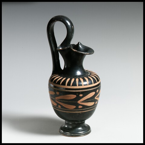 Ancient Decorated Black Ceramic Jug