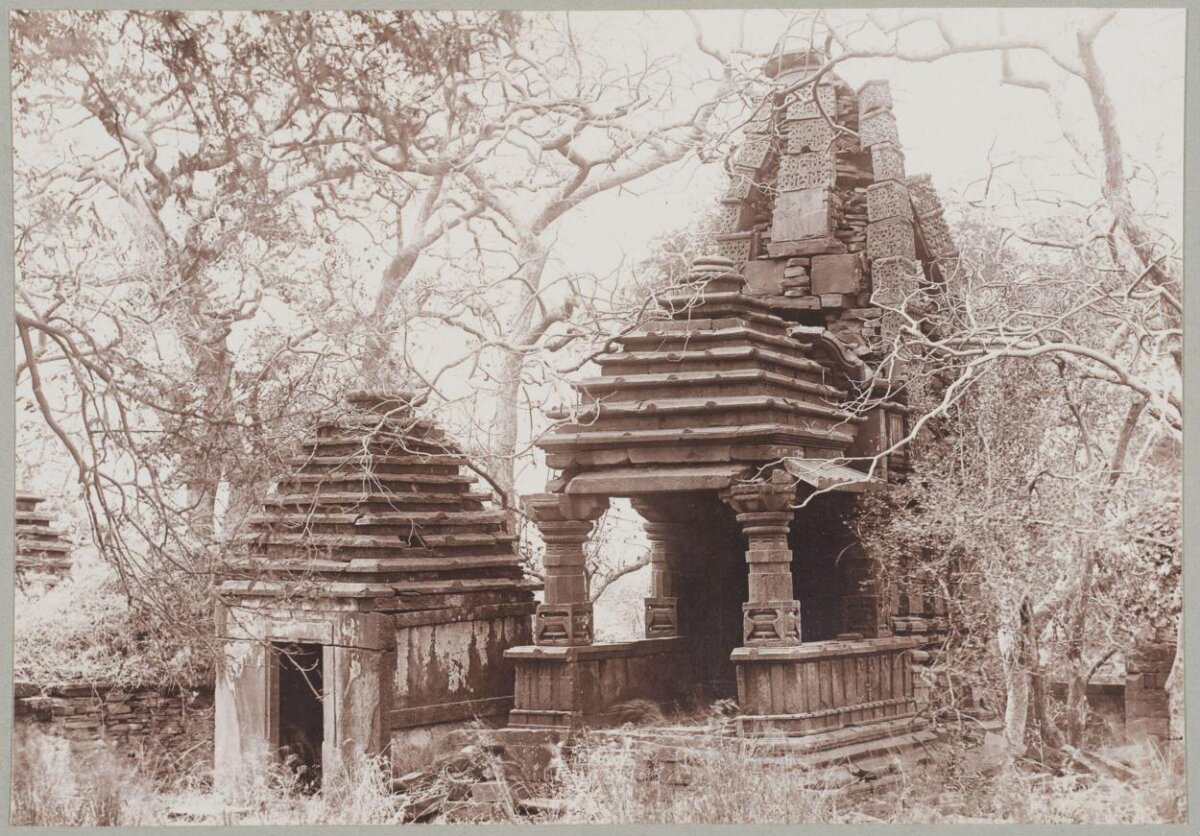 Abandoned Stone Temple Ruins in Forest