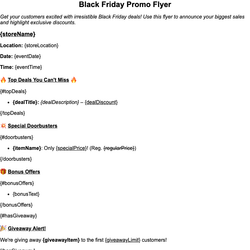 Black Friday Promo Flyer