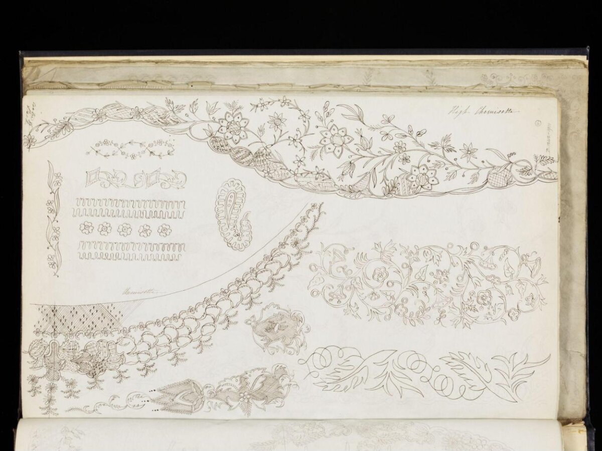 Vintage Embroidery Design Sketches