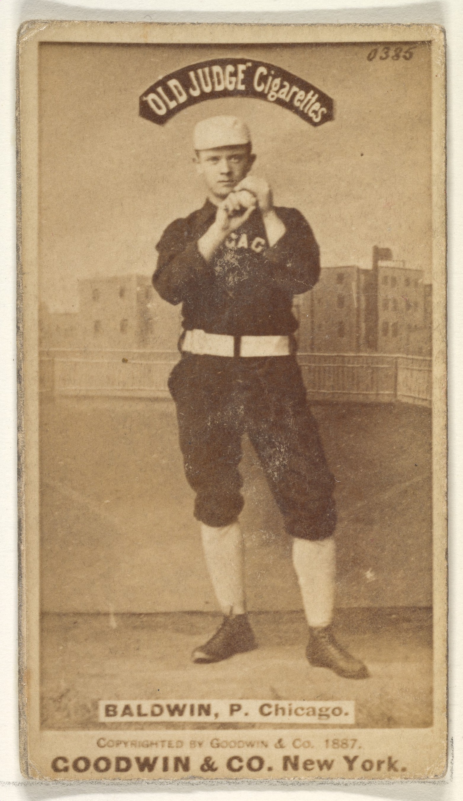 1887 Old Judge Baldwin Baseball Card