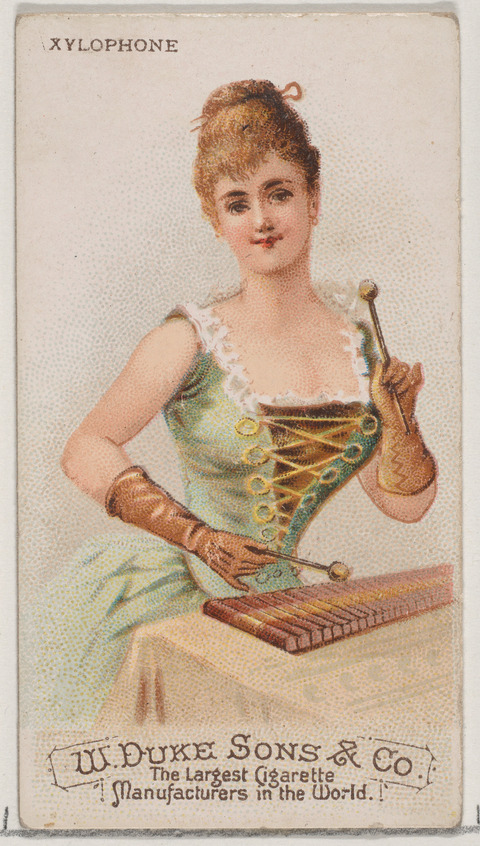 Vintage Xylophone Player Cigarette Card