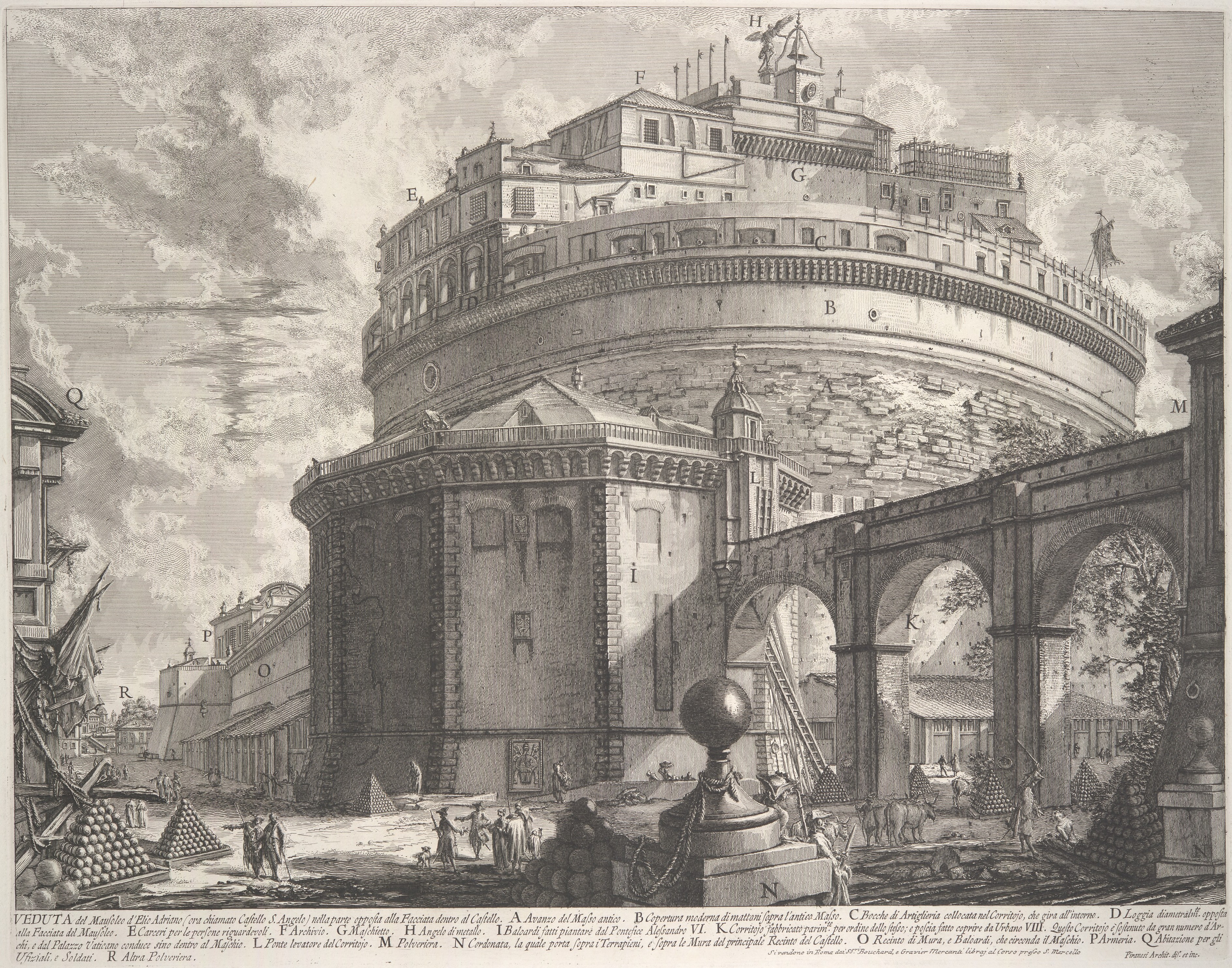 Engraving of Castel Sant'Angelo