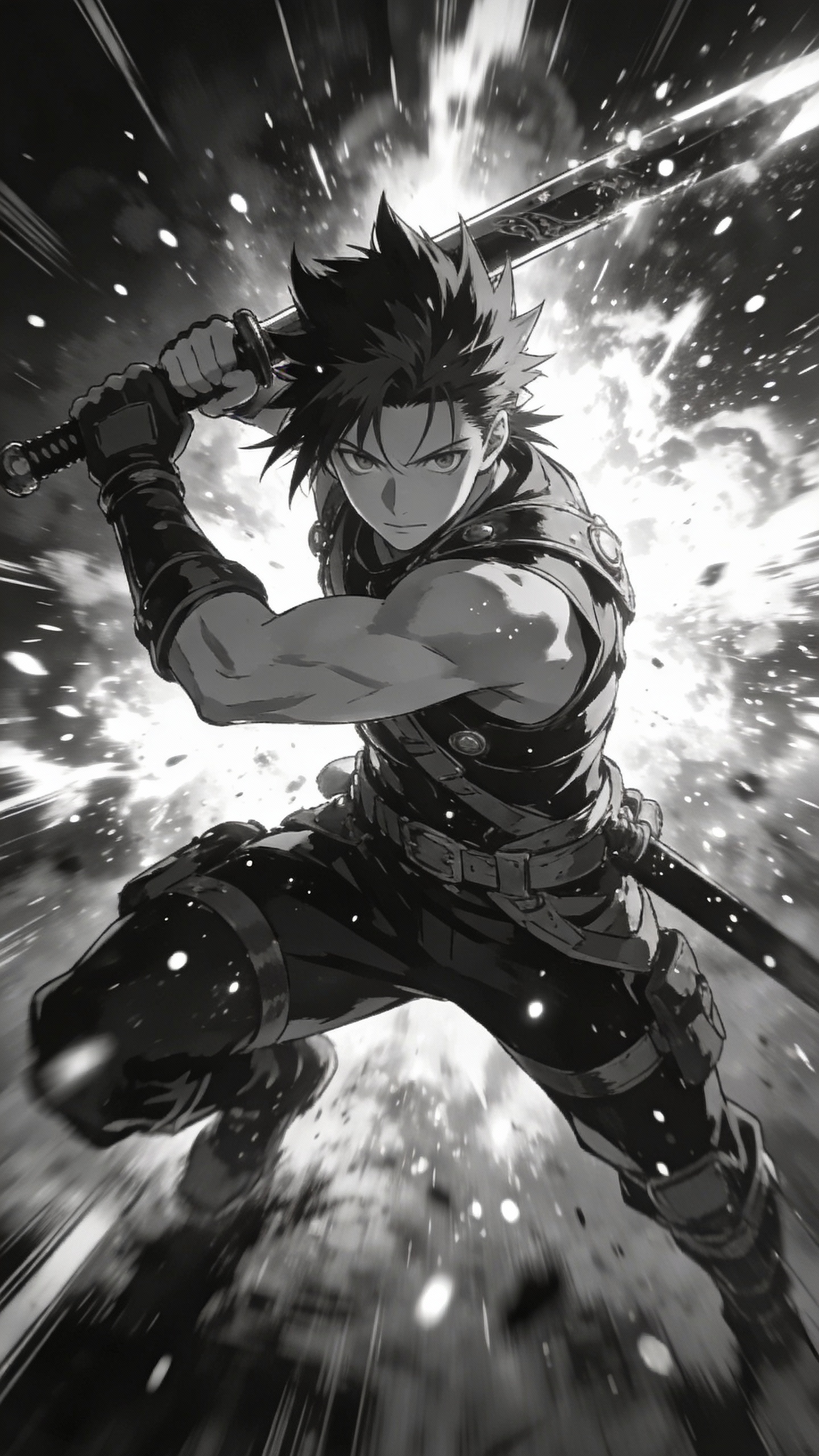 Anime Swordsman Ready For Battle