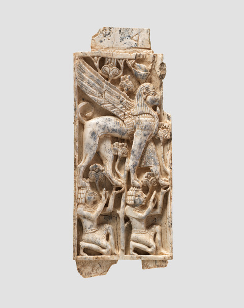 Ancient Winged Sphinx Ivory Carving