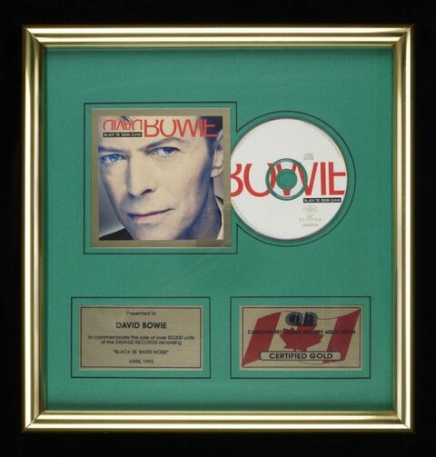 David Bowie Canadian Gold Record Plaque