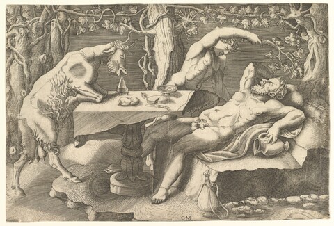 Mythological Feast in Forest