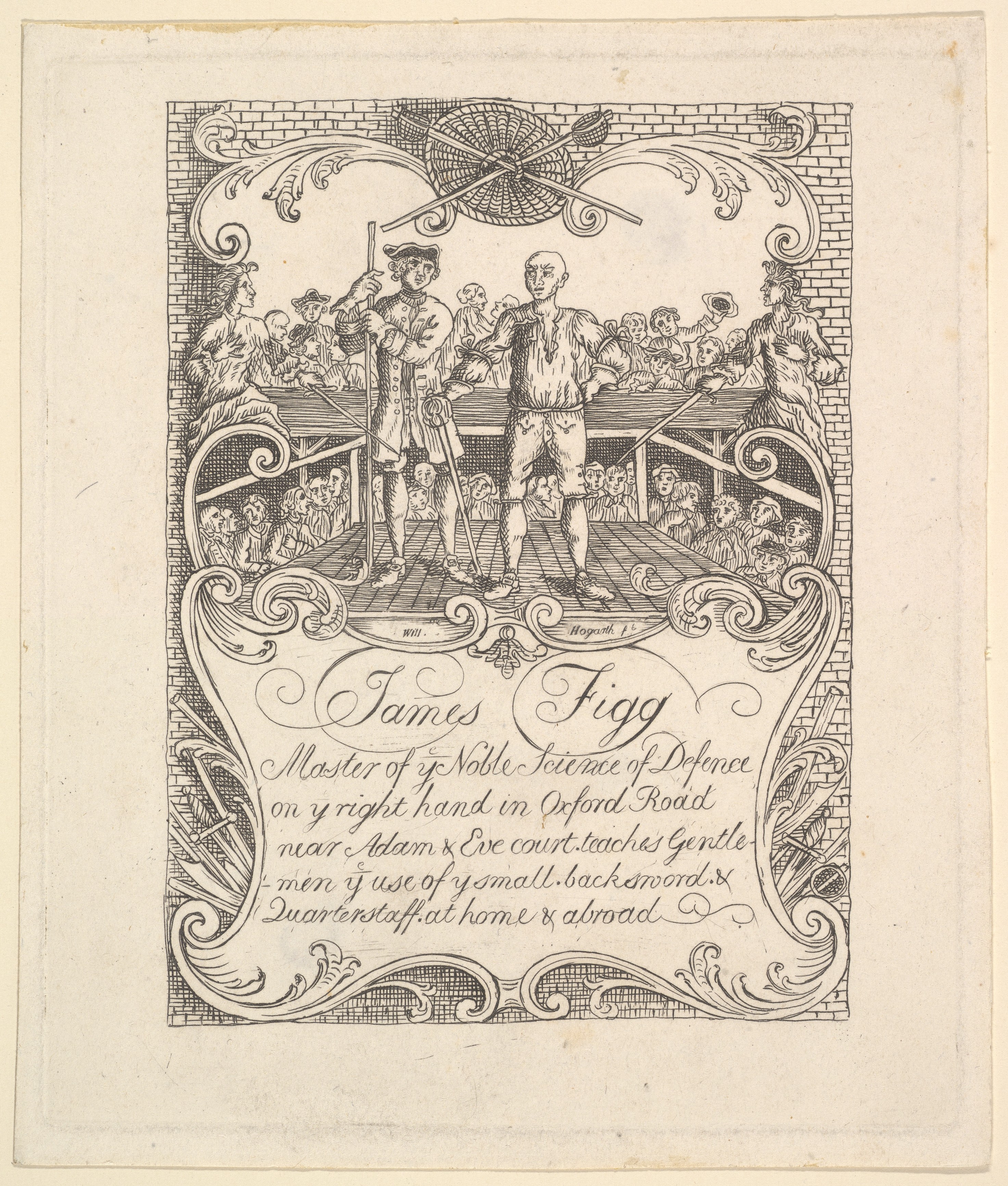 Advertisement for James Figg Fencing Master