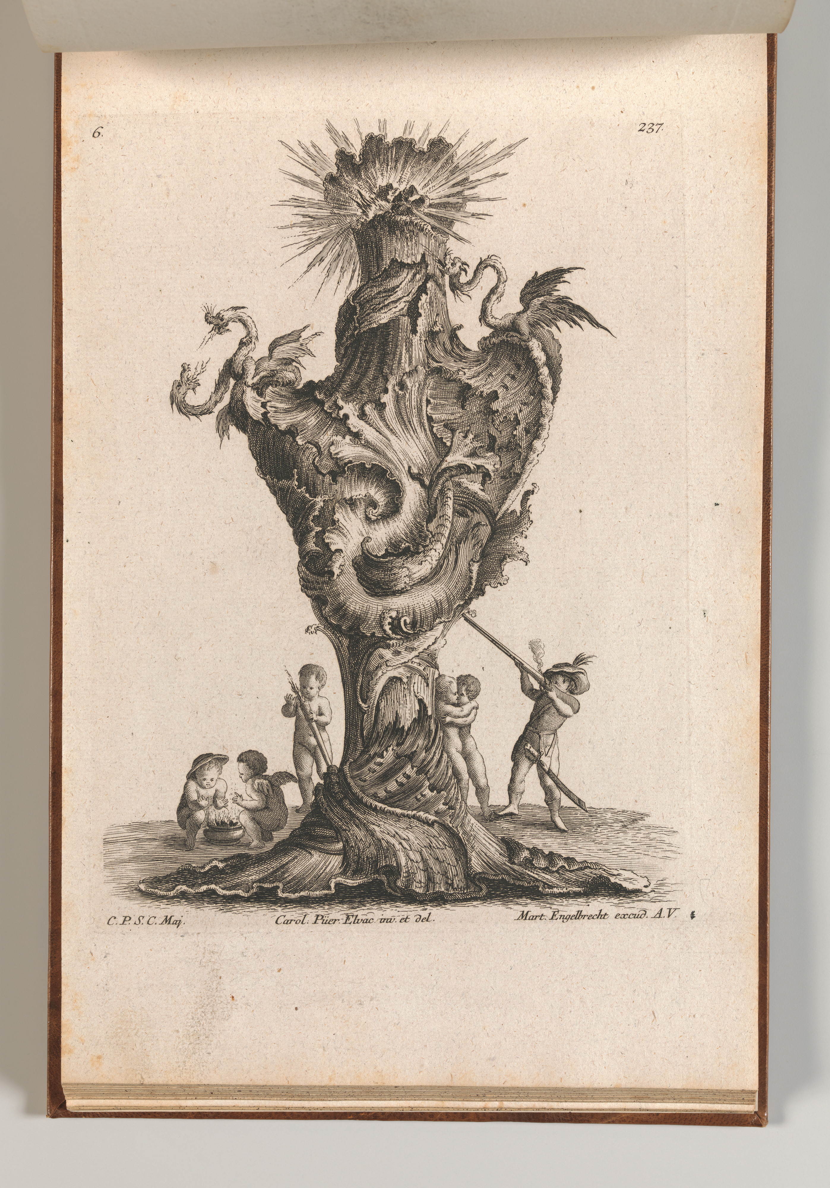 Elaborate Ornamental Vase Engraving