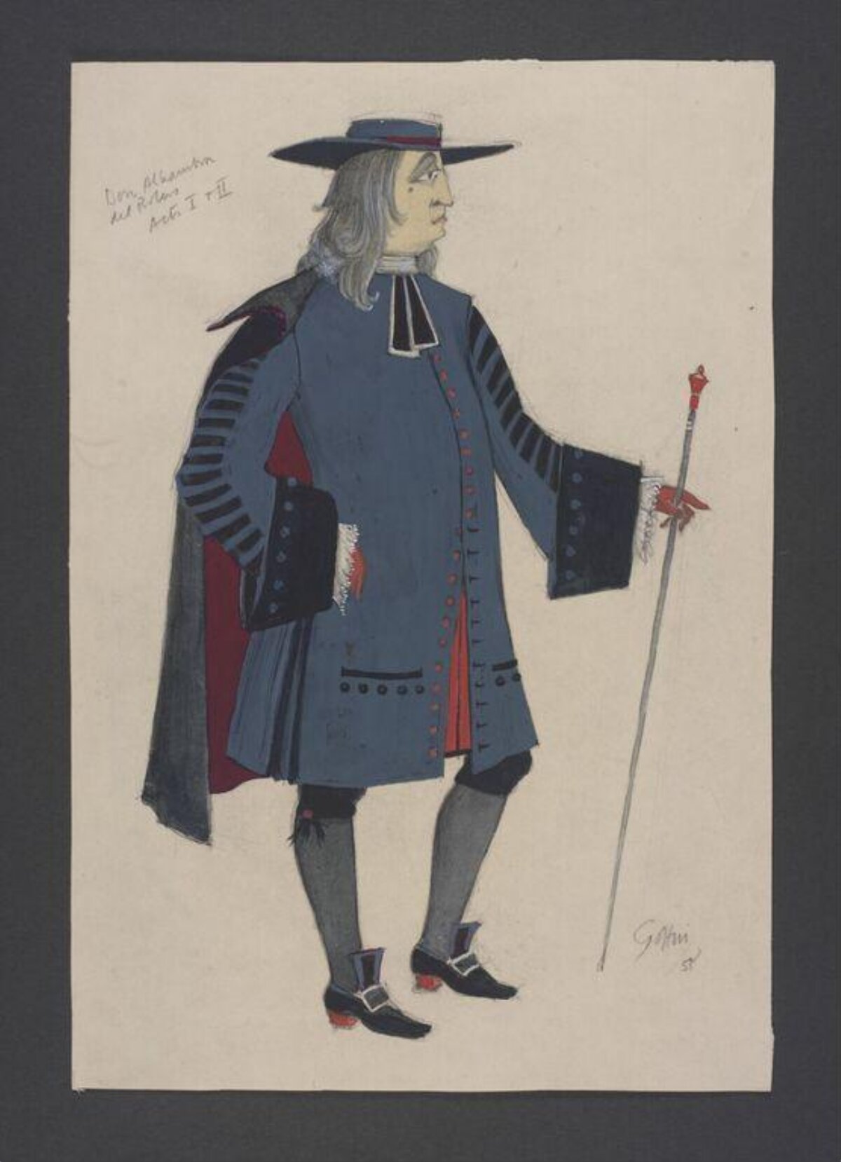 Historical Male Costume Design Sketch