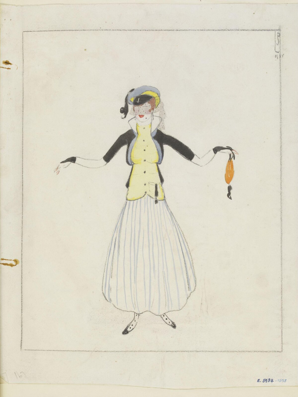 Vintage Women's Fashion Design Sketch