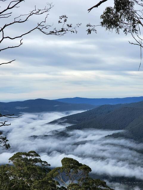 Cloud-Filled Mountain Valley View
