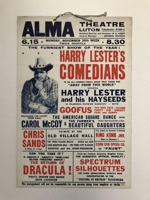 Vintage Alma Theatre Show Poster