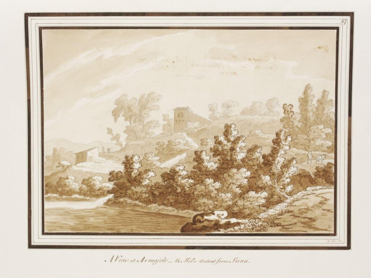 Landscape Sketch of Armajole near Siena