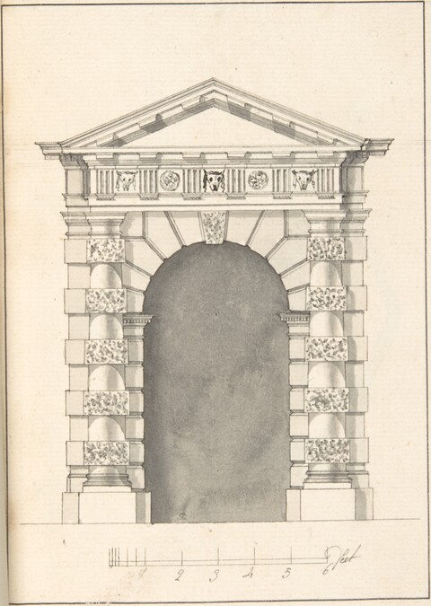 Classical Archway Architectural Drawing