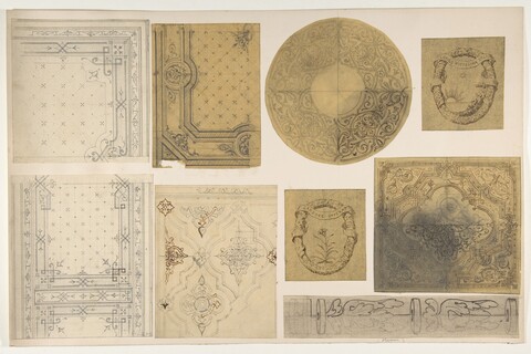 Collection of Historical Ornament Design Sketches