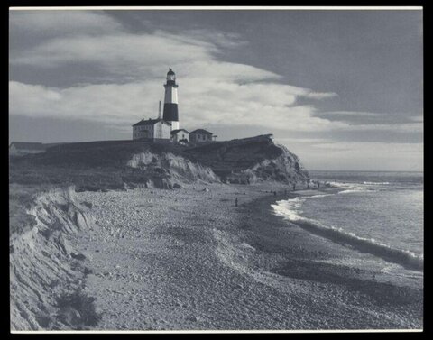 Coastal Lighthouse on Clifftop Beach