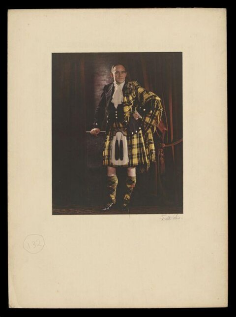 Portrait of Man in Scottish Kilt
