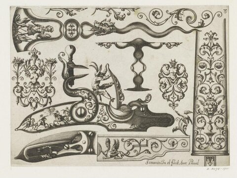 Antique Firearm Ornament Engraving