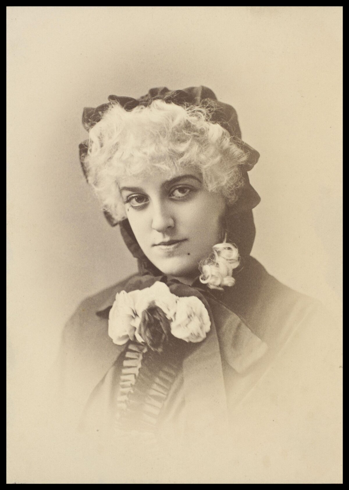Vintage Sepia Portrait of Victorian Woman