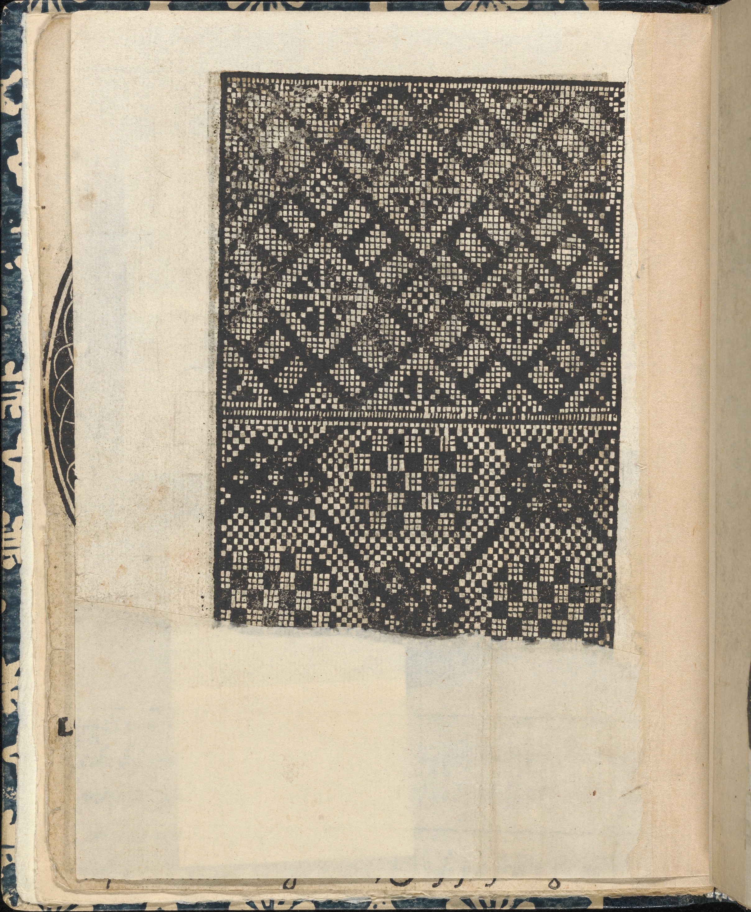 Antique Geometric Pattern on Old Book Page