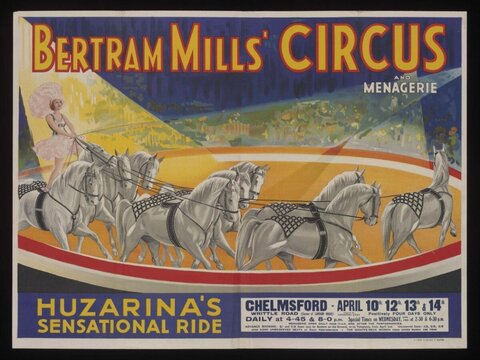 Bertram Mills Circus Vintage Poster