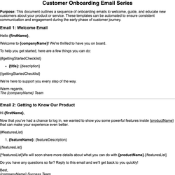 Customer Onboarding Email Series