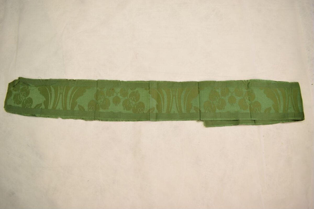 Green Patterned Fabric Strip
