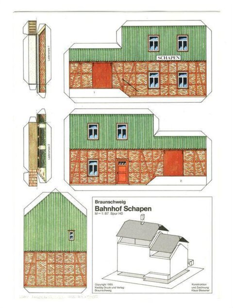 Schapen Station Paper Model Template