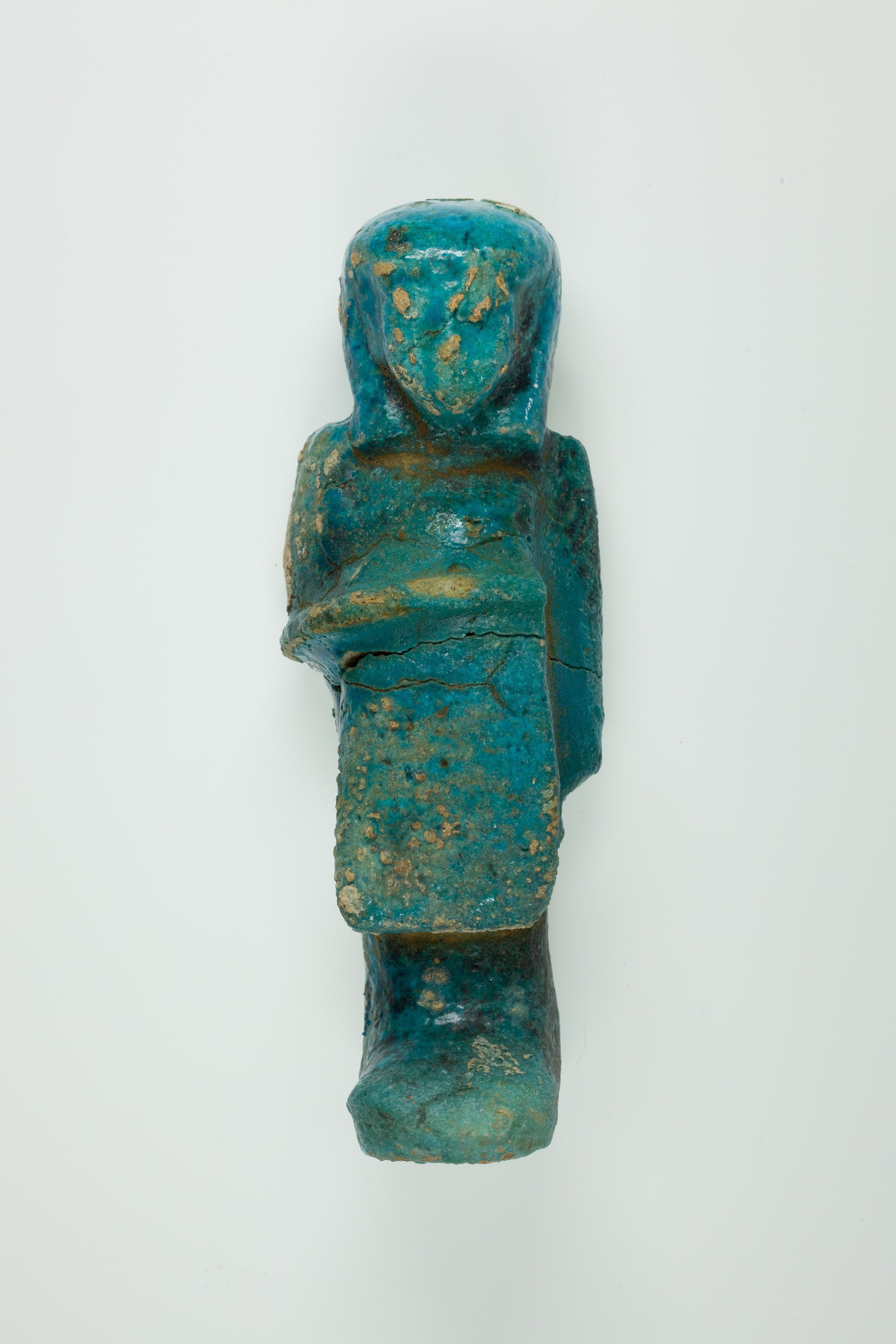 Ancient Blue Glazed Shabti Figurine