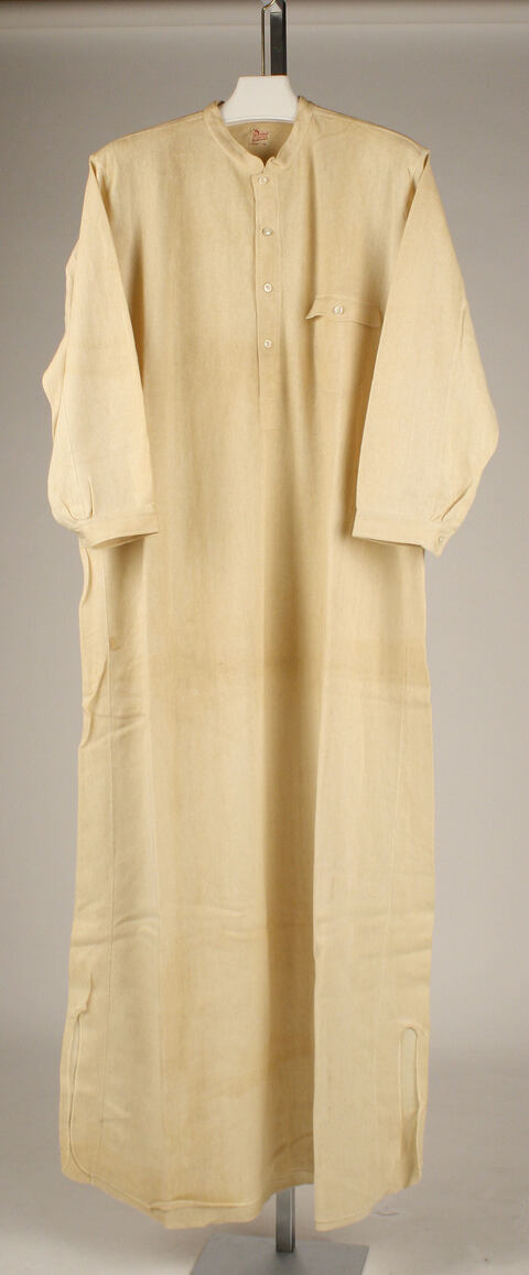 Beige Full Length Long Sleeve Tunic
