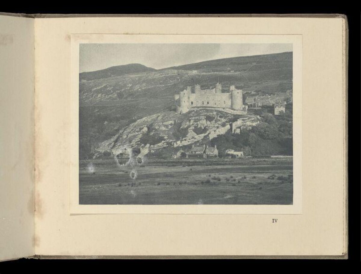 Vintage Photo of Castle Ruin on Hill
