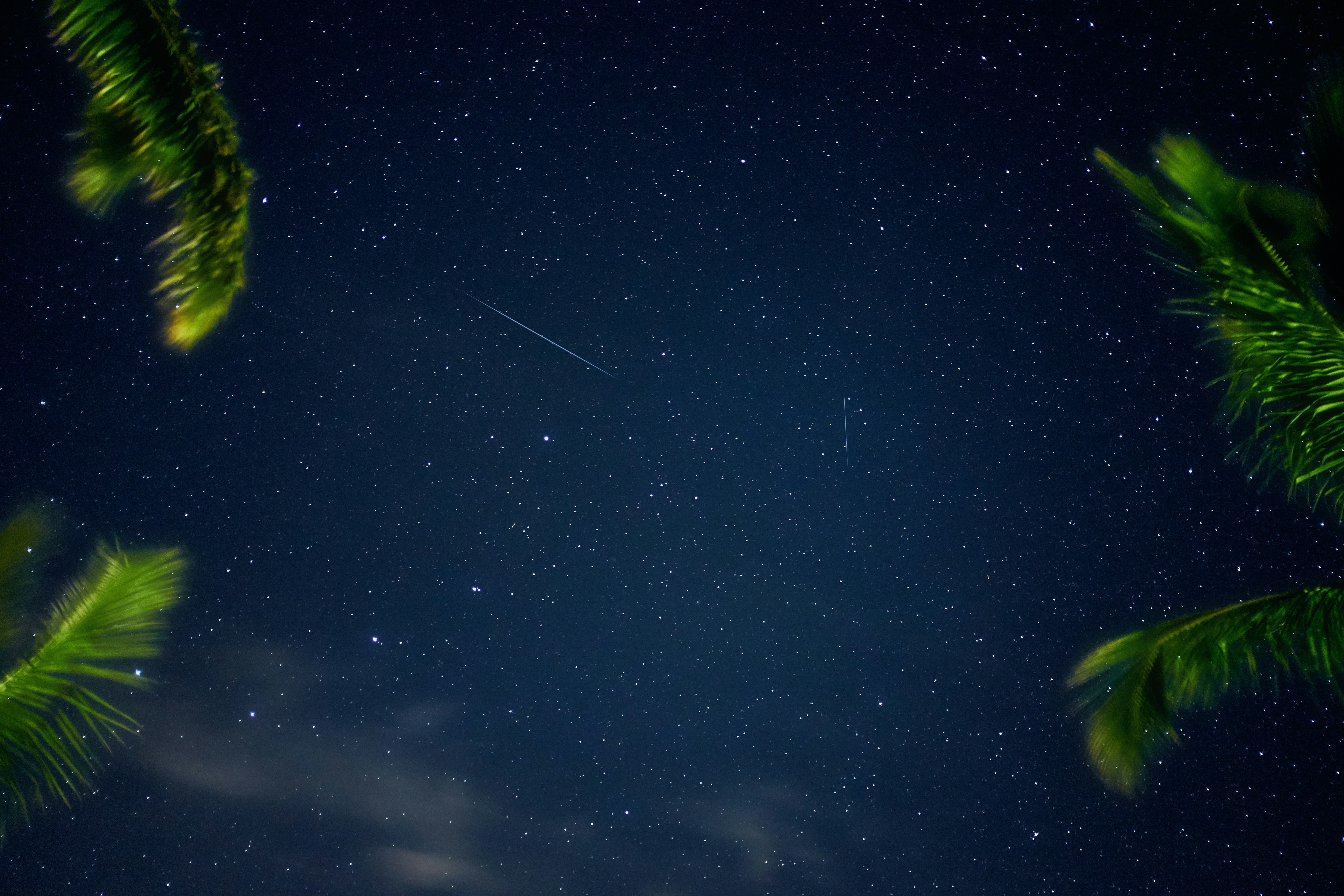 Starry Night Sky with Meteors — Scenery Wallpapers