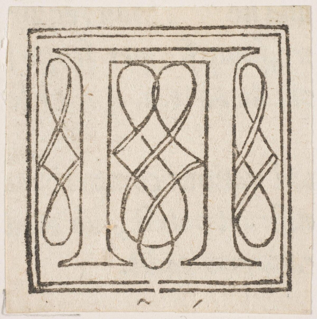 Knotwork Decorated Initial Letter M