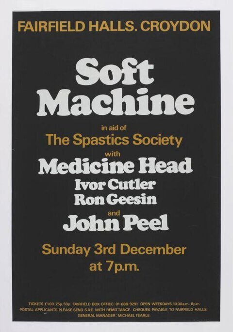 Soft Machine Benefit Concert Poster
