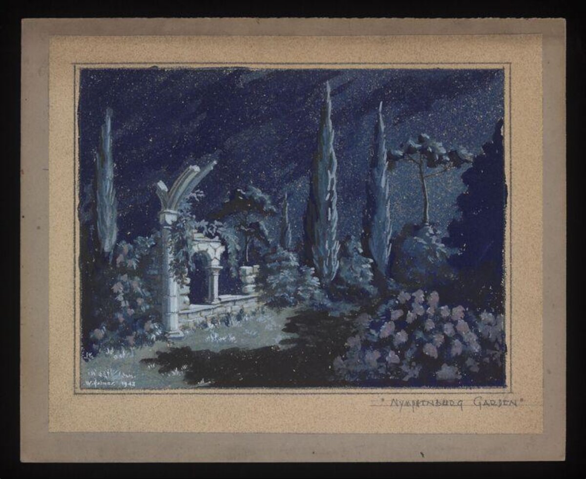 Nymansburg Garden Night Scene