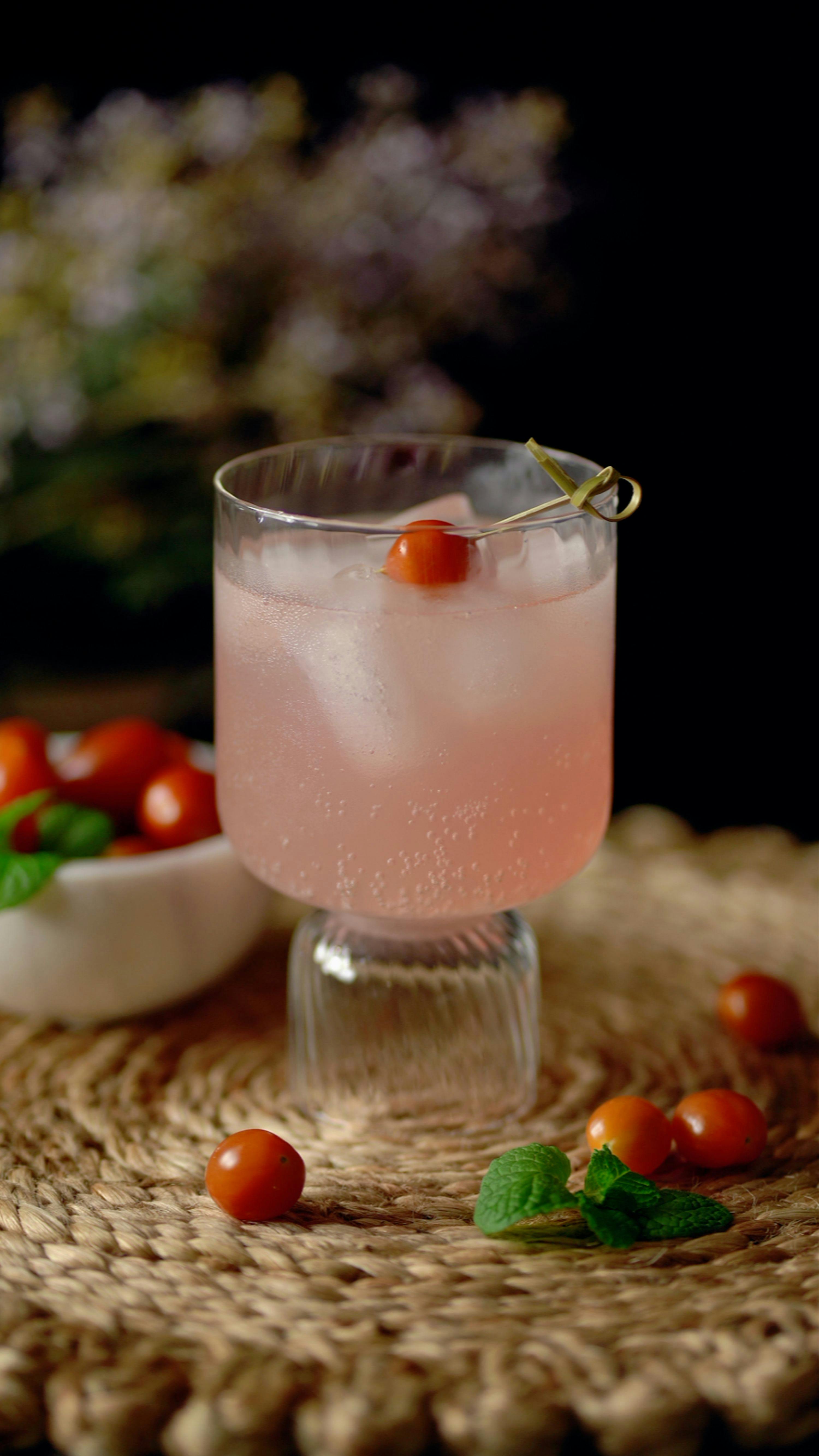 Pink Cherry Tomato Cocktail