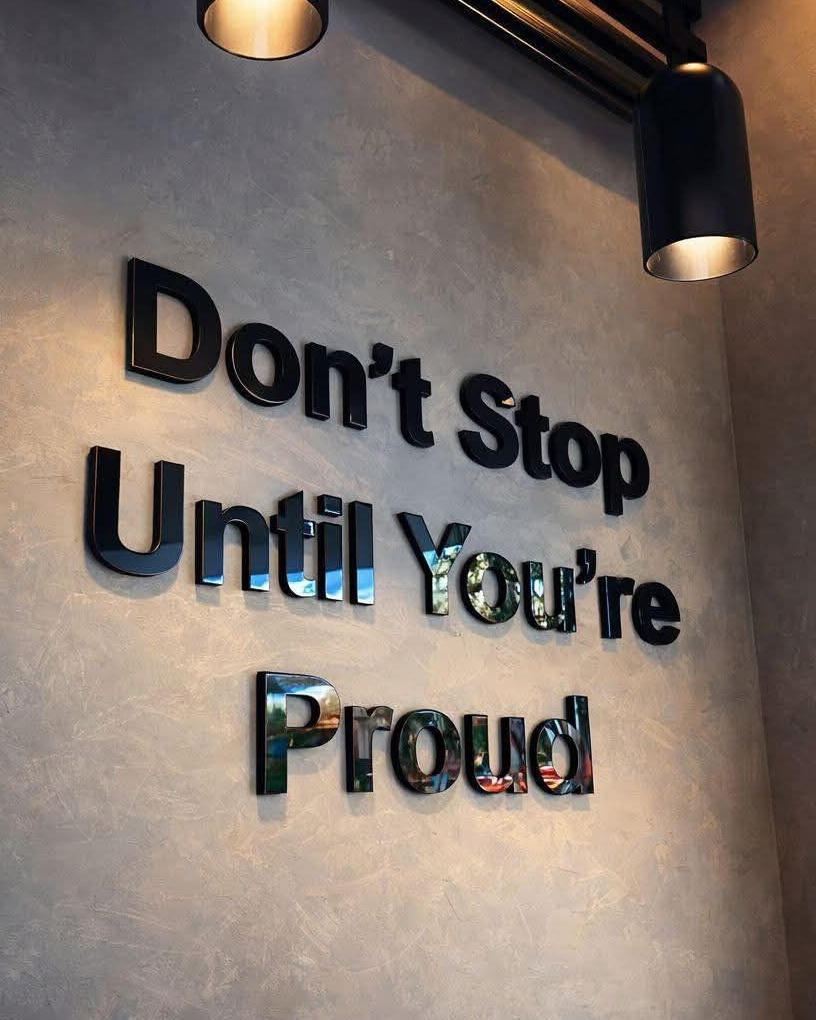 3D Motivational Quote Wall Decor
