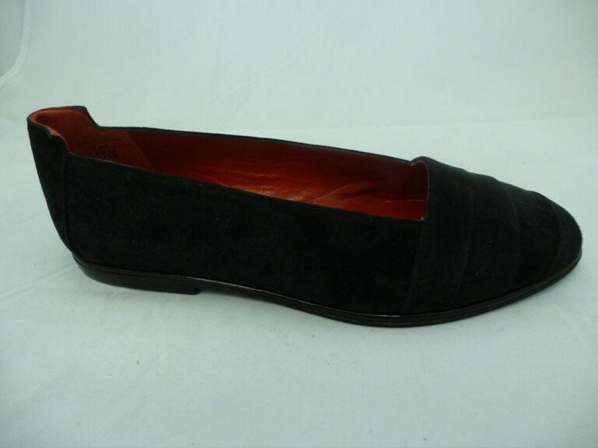 Black Suede Flat Casual Shoe