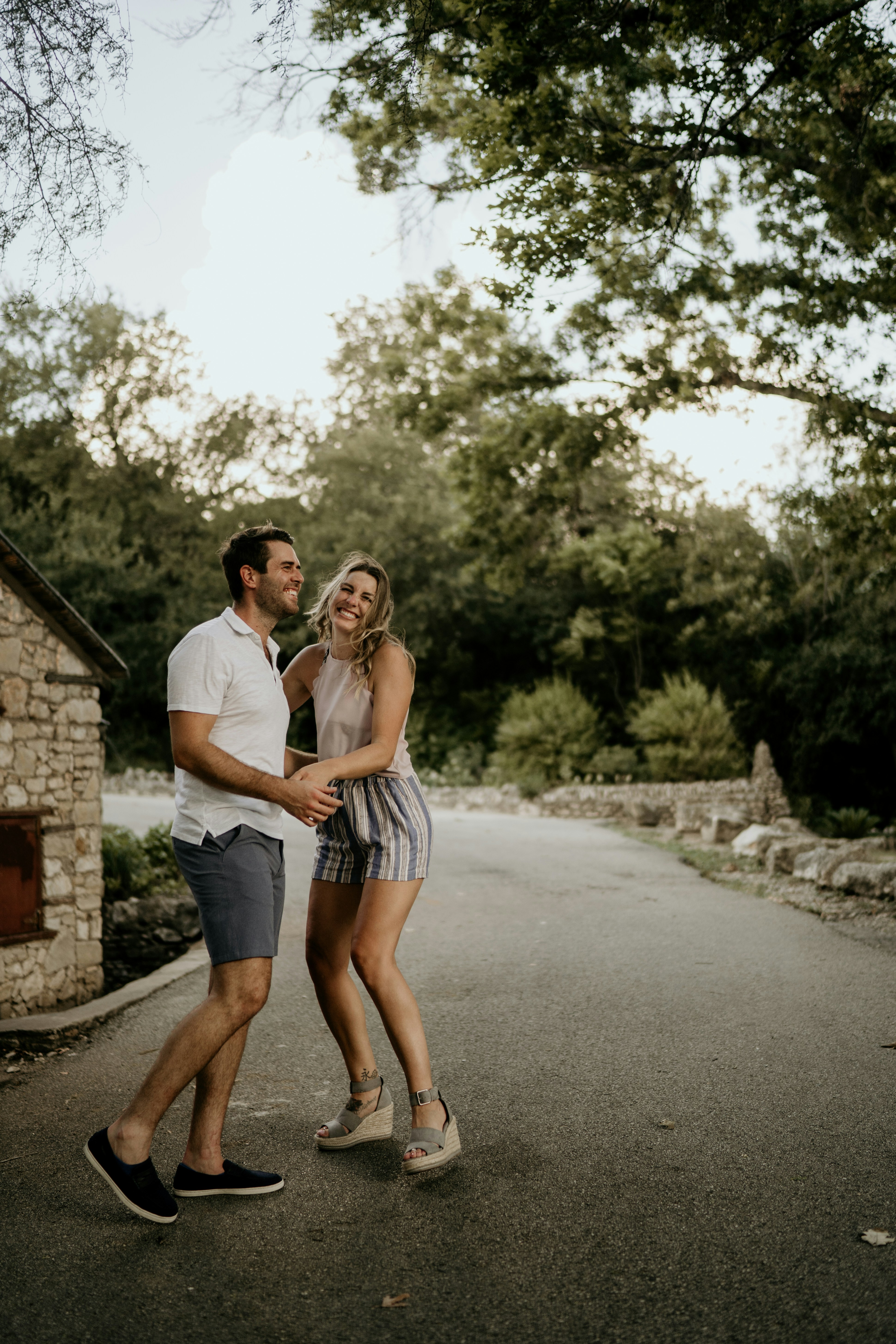 Happy Couple Dancing Outdoors