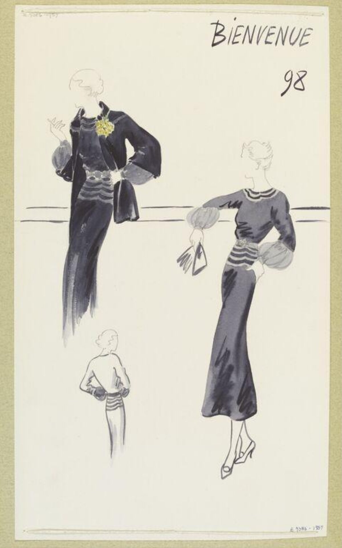 Vintage Fashion Design Sketch