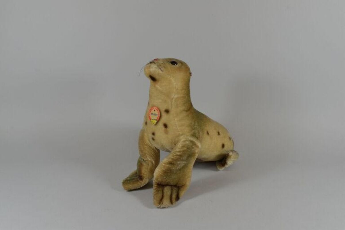 Vintage Stuffed Spotted Seal