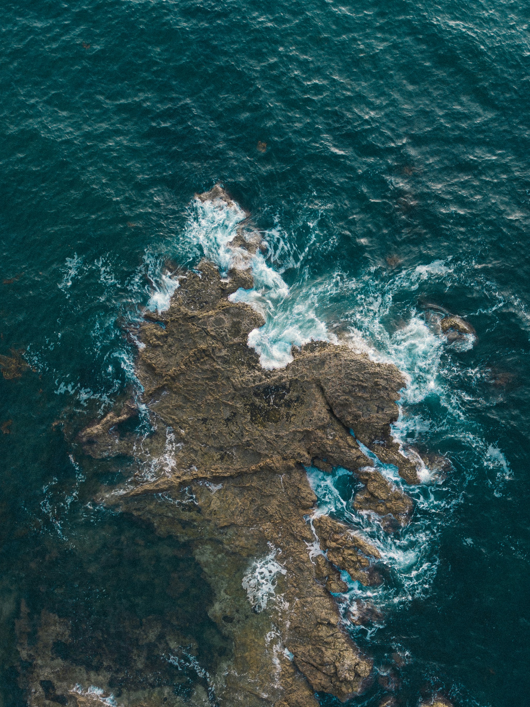 Aerial View of Coastal Rocky Reef