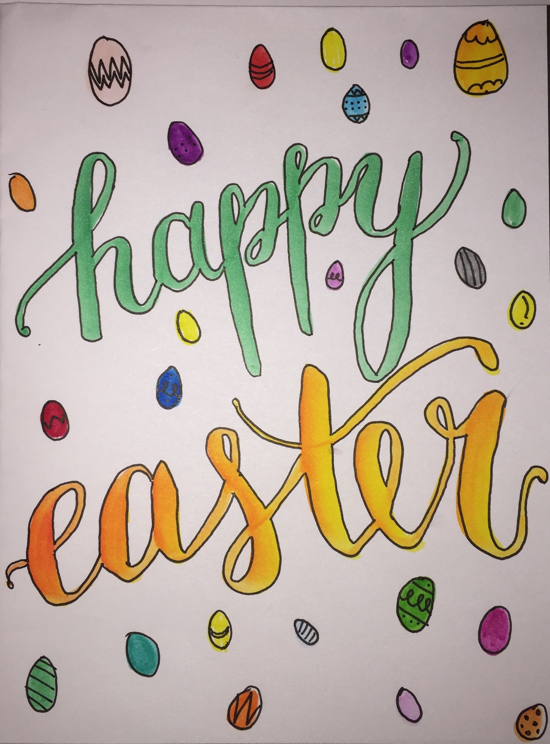 Happy Easter Hand Drawn Art
