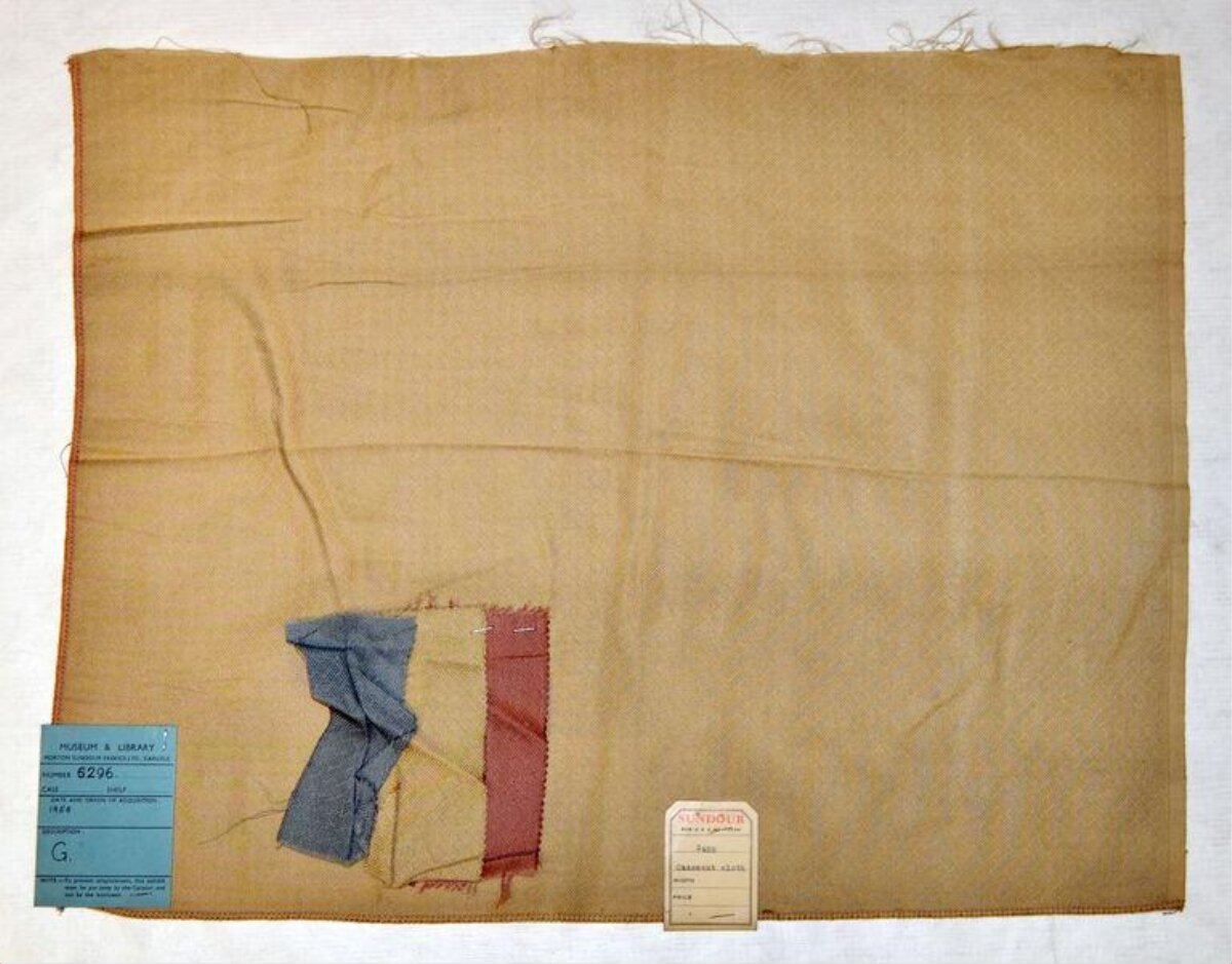 Vintage Textile Fabric Swatch Sample