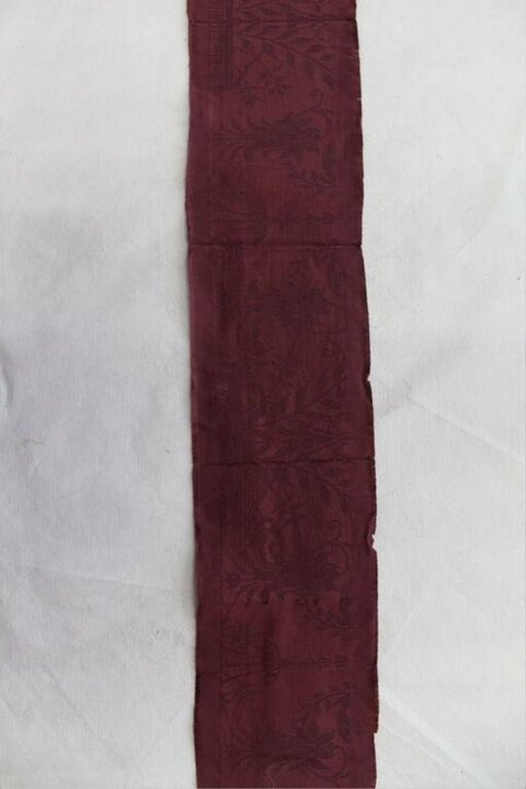 Vintage Red Patterned Fabric Strip