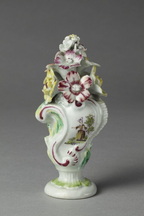 Painted Porcelain Floral Decorative Vase