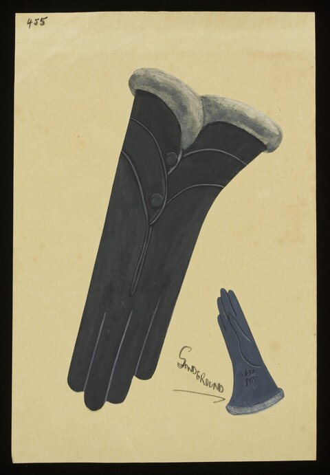 Watercolor Sketch of Vintage Gloves