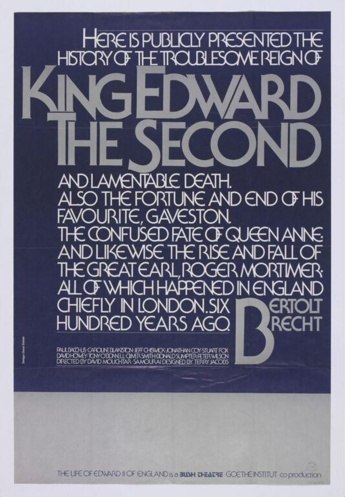 Edward the Second Play Poster